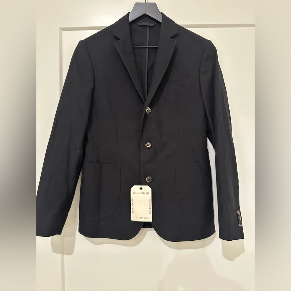 NWT Brooklyn Tailors BKT35 Unstructured Black Men's Blazer